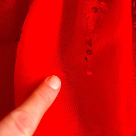 Cat & Jack 4-5 Toddler Girls Red Tutu Sequined Christmas Holiday Party Dress - Picture 4 of 4